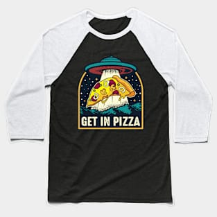 Pizza Abduction Baseball T-Shirt